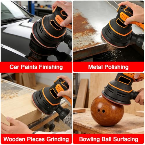 MAXMAN Foam Sanding Pads, 5" Bowling Sanding Pads, 2000 Grit for Auto 5 inch