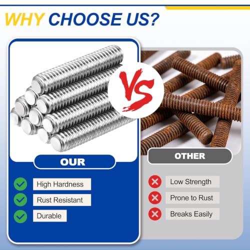3/8"-24 UNF Fully Threaded Rod 15.75" Length Long Thread 2Pcs 3/8"-24x15.75" 2
