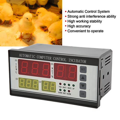 Egg Incubator Temperature Controller Thermostat, Digital Display Egg Incubator Machine with Temperature and Humidity Sensors, Automatic Control System for Incubators Refrigerator(#1) #1