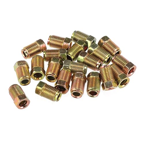 X AUTOHAUX 20pcs M10x1.0 Threads Brake Line Nut Fittings for 3/16" Steel Brake Line Tubing for Car (Pack of 2) M10x1.0 (Pack of 2)
