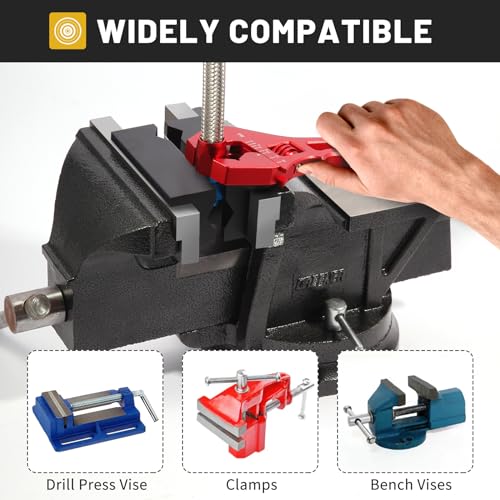 4" Aluminum Vise Jaw Pad AN Fittings Vise jaw, Bench Vise Jaw Pads Professional multi-purpose vise jaw protector of any metal desktop vise black. (One pair, Black, Aluminum)