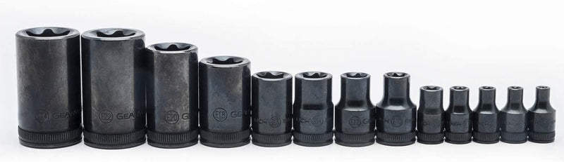 GEARWRENCH 13 Pc. 1/4", 3/8" & 1/2" Drive External Torx Socket Set - 80583