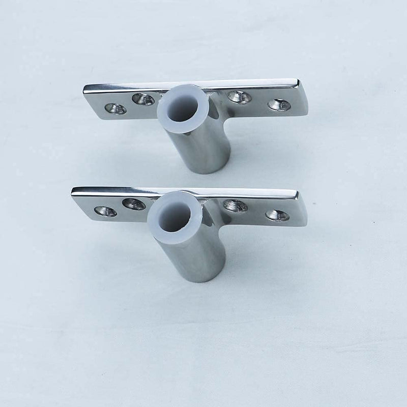 2Pcs Boat 316 Stainless Steel Oarlock Socket Side Mount Rowlock Socket for 1/2" Shank