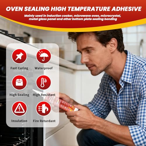 High Temp Silicone Sealant, 3.53 Oz High Temperature Adhesive