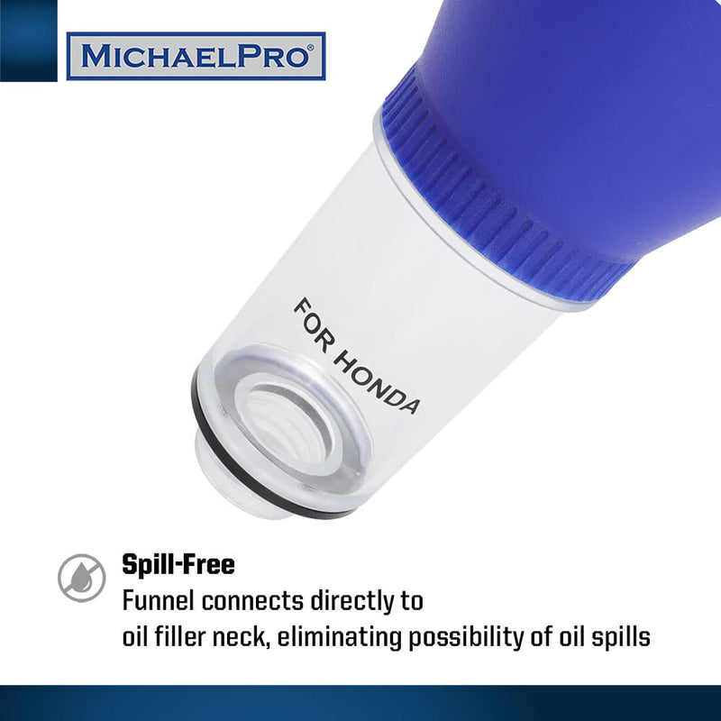 MichaelPro Spill-Free Oil Funnel for Honda, Nissan, Kia and Hyundai Vehicles | Hands-Free Design for Oil Changing, Saves Time and Effort | MP009077 Honda/Nissan/Kia/Hyundai