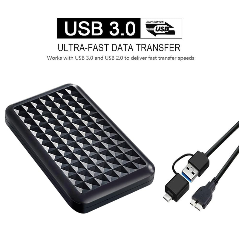 1TB Ultra Slim Portable External Hard Drive 2.5'' USB 3.0 HDD Storage for PC, Mac, Laptop, PS4, PS5, Xbox one 1TB