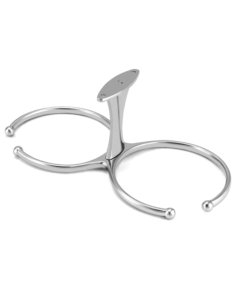 QWORK Boat Ring Cup Holder, Marine 316 Stainless Steel Double Ring Cup Drink Holder, Beverage Bottle Storage Rack, Fit Most Cups with a 3.5" Dia, for Marine Yachts Boats RV 3.5 inches