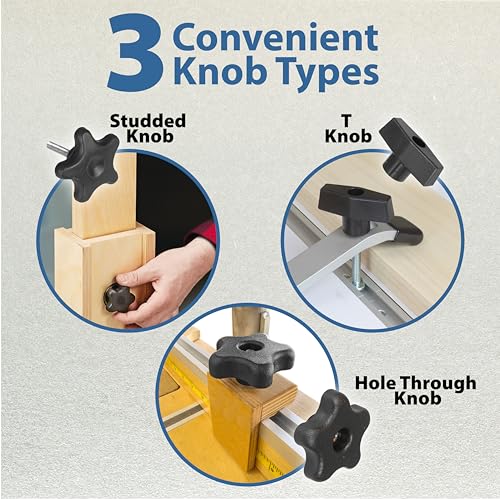 46 Piece T Track Bolts and Knobs Kit 1/4-20 46 Piece Kit - 1/4"-20