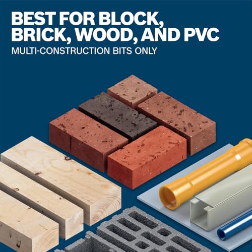 BOSCH PTBXMC05 5 pc. Porcelain Tile and Multi-Material Drill Bit Set 5 Bits Assorted