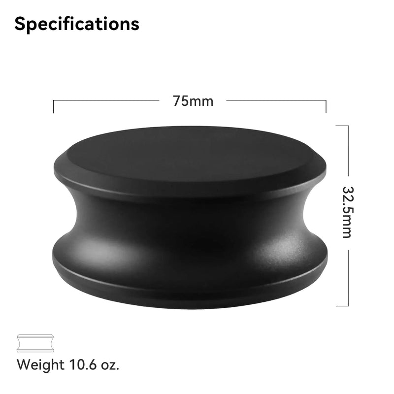 ANGELS HORN 303g Vinyl Record Weight Stabilizer for LP Turntables | Aluminum Clamp, Protective Rubber Pad, Reduce Vibration & Improve Sound Quality, Universal Compatibility for Vinyl Lovers