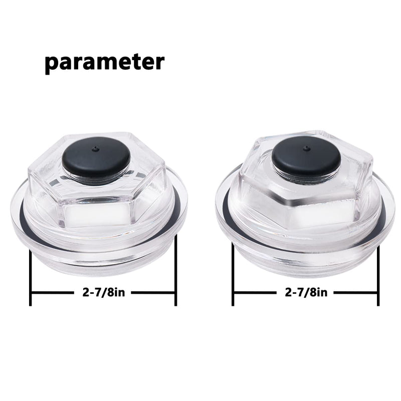 2PCS Oil Bath Dust Caps, K71-038-00,For Dexter 6k-8K 8-218, 8-219, 8-232 General Duty Axles Built 1989 and older, for Dexter 6K 7K 8K 2.75" Threads Trailer Axle Plastic Cover 21-35 23-29 Oil Caps (2)
