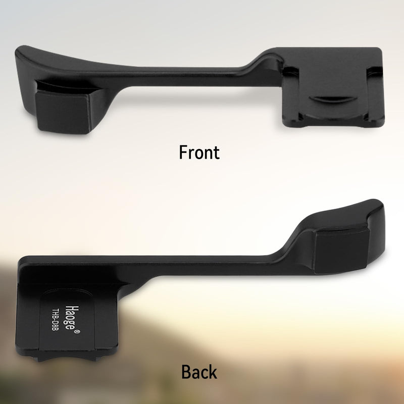 Haoge Metal Thumb Up Grip for Leica D-LUX 8 Camera Digital AccessoriesTHB-D8B Hot Shoe Thumb Up Rest Support Handgrip