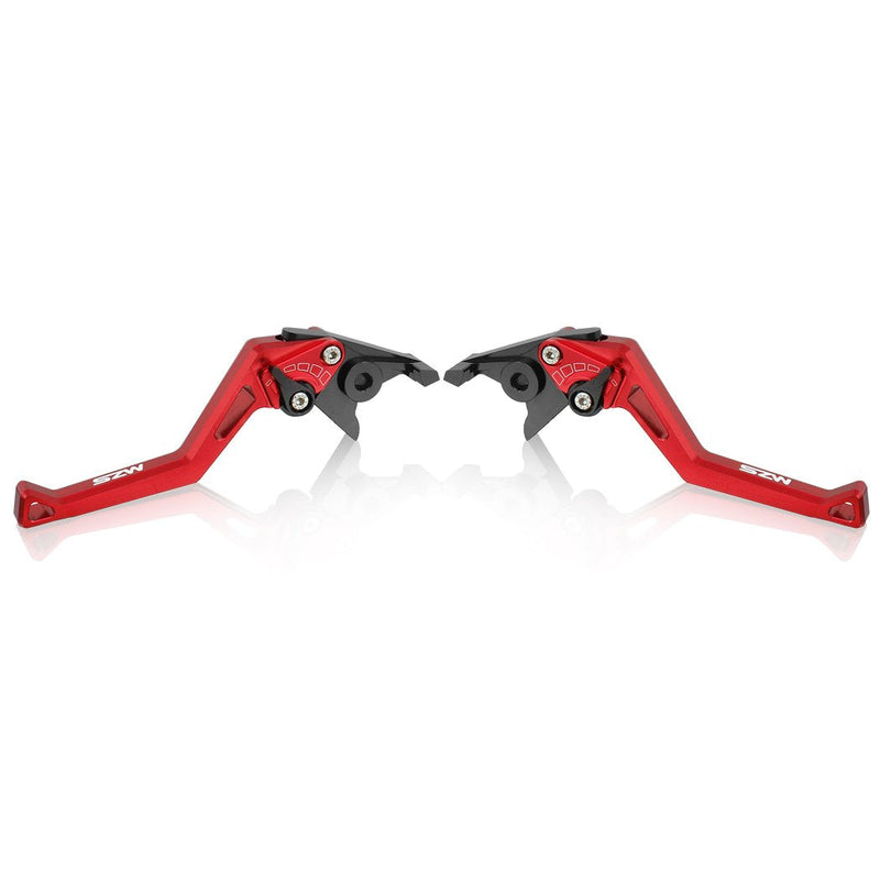 MZS Red Motorcycle Clutch Brake Levers Short Adjustable CNC Compatible with GROM MSX125 14-25 / CBR500R CB500F CB500X 13-21 / CB300R Monkey 18-24 / CBR300R CB300F 14-21 / CBR250R 11-15 GROM/CBR250R/CBR300R/CBR500R/CB500F