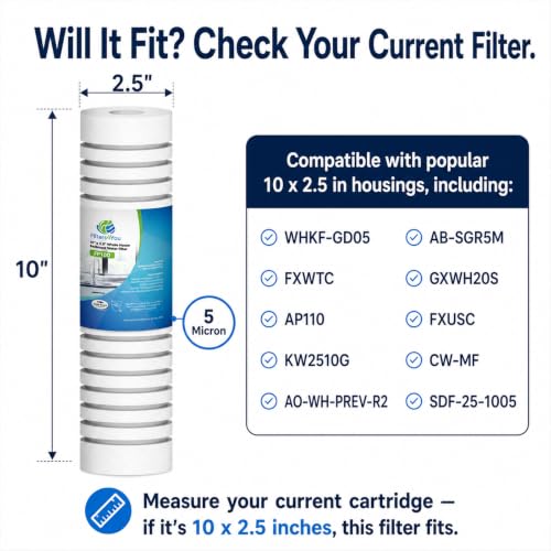CFS Grooved Sediment Filter for WHKF-GD05, FXWTC, AP110, KW2510G