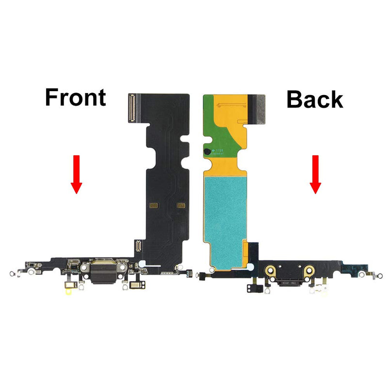 MMOBIEL Dock Connector Compatible with iPhone 8 Plus 2017 - Charging Port Flex Cable - Headphone Port/Microphone/Antenna Replacement - Incl. Screwdrivers - Black