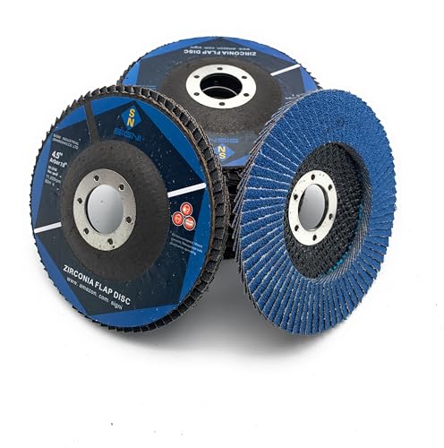 SIGNI 4" x 5/8" Premium Zirconia Flap Discs T27 10-Pack (4.5 inch T27 80#) 4.5 inch T27 80#