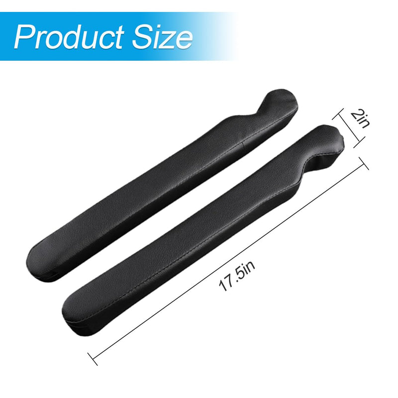 Mandark Car Seat Gap Filler, 2PCS Leather Vehicle Gap Stopper to Fill Between Seat and Console, Automotive Crevice Plug Blocker Accessories from Dropping, Universal for SUV, Sedan, Truck (Black) Black