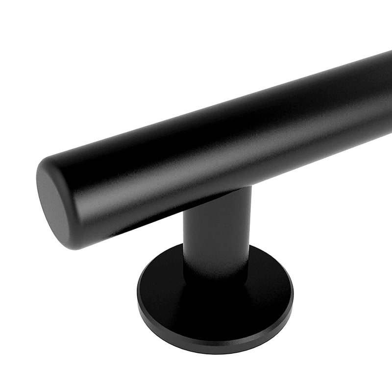 2 Pack Modern 9.5" Sliding Barn Door Pull Handle with Flush Hardware Set Rustic Design Black Powder Coated Finish, Anti-Rust, Heavy Duty Both Side Handles Design