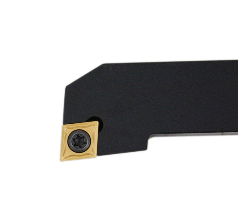 Accusize Indexable Right-Hand SCLC R-12-3B Toolholder, 3/4 x 4-1/2 in, | CCMT 32.5 Insert Compatible, 1 in F, M4 x 12 Screw, -5 Deg Edge Angle for 80 Deg Diamond Inserts, 2370-5010 3/4", Right Hand