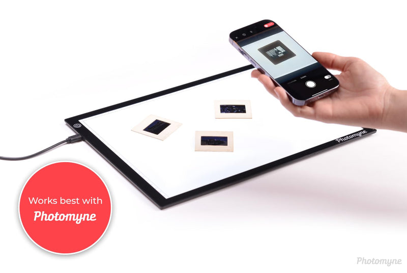 Photomyne A4 Light Pad – Slide & Film Negative Scanning Viewer | Perfect for Art, Film & Memories