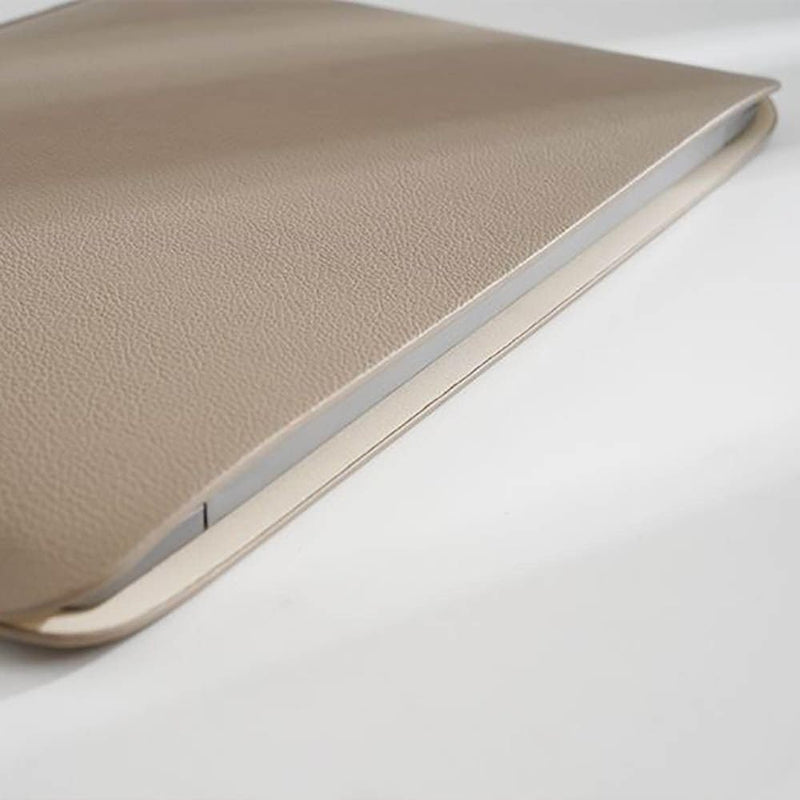 Laptop Sleeve Case, Ultra Thin PU Laptop Bag for 12-14.2 Inch Laptops, Portable Slim Cover for MacBook Pro Air Surface Dell(13.6-14.2 inch,Yellow) Yellow 13.6-14.2 inch
