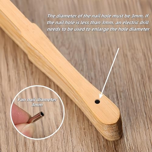 5 pcs Fan Repair Accessories (17mm,19mm,21mm,23mm,25mm),Repair Your Favorite Folding Fan,Complete Kit with Shaft Rivets Easy to Use Nail Kit