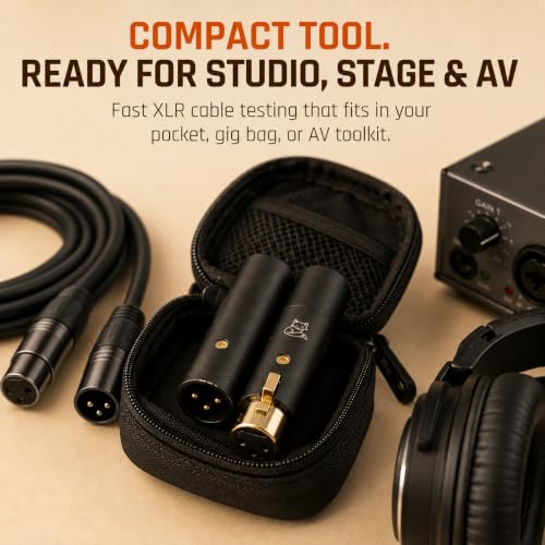 XLR Cable Tester, 3-Pin Microphone Continuity Checker