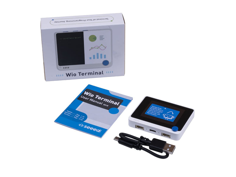 Seeed Studio Wio Terminal ATSAMD51 Core with Realtek RTL8720DN BLE5.0 Dev Board, Wireless Microcontroller Python Terminal Device Compatible with Raspberry Pi for Arduino, Micropython, and TinyML.