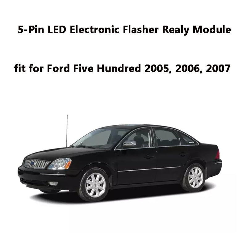 EP27 LED Flasher Relay 5 Pin Fit for 1994-2004 Ford Mustang V6, GT, Bullitt, Mach1 | 2005-2007 Ford Five Hundred | LED Electronic Turn Signal & Hazard Warn Realy, Stop Hyper Flash, EP27 Flasher Relay