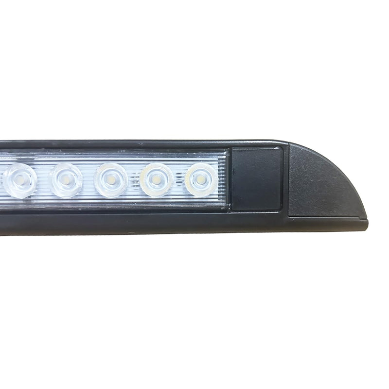 20 Inch RV LED Awning Porch Light Fixture, Down Angle Flood Beam Exterior Lights 6000K Cool White Low Current Draw 12V/24V DC, Plastic Housing Black Finish, for Camper Truck Trailer, 2 Pack 20 Inch Black Finish
