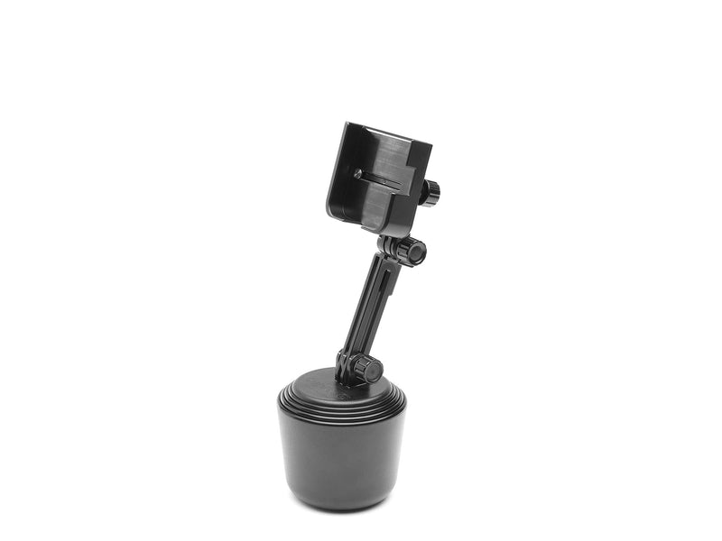 WeatherTech CupFone Two View with Extension – Adjustable, Universal Cup Holder Cell Phone Mount Car & Truck Accessory – Best Design for iPhone & Smartphone Charging – Black Plastic Knobs