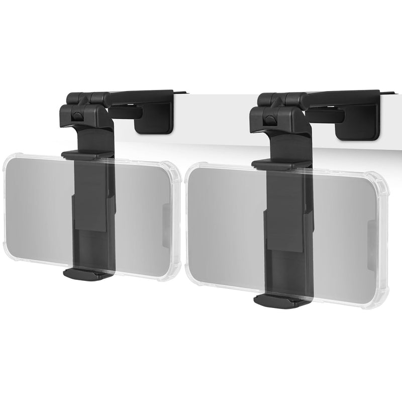 2X Airplane in Flight Phone Holder | Travel Essential Gadget for Plane | Universal Foldable Pocket Size Smartphone Mount | 360° Rotation | Train Work Monitor Kitchen & Video (Patented) 2x Airplane Phone Holder