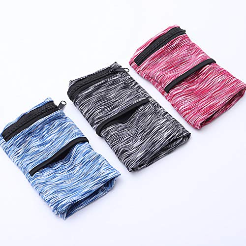 Wristbands for Men and Women Arm Band Bag Sport Running Wrist Pack Lightweight Breathable Outdoor Fitness Accessory (Blue) Blue