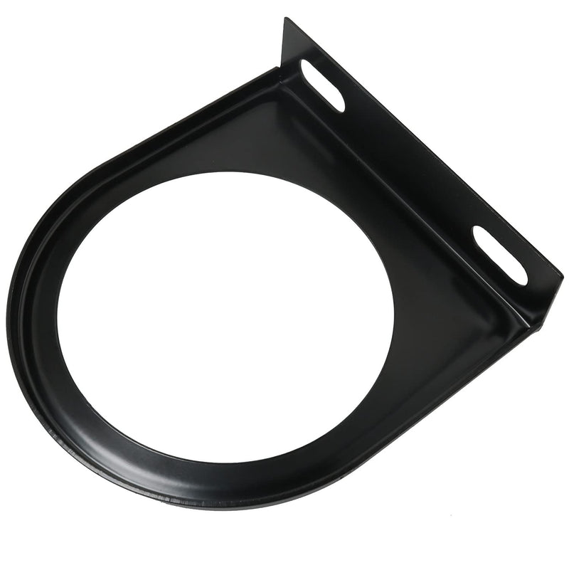2Inch Gauge Panel 2Inch/52mm Black Single Gauge Chrome Mounting Panel Single Hole Meter Gauge Pillar Mount Pod Holder for Auto, Truck, Boat and More