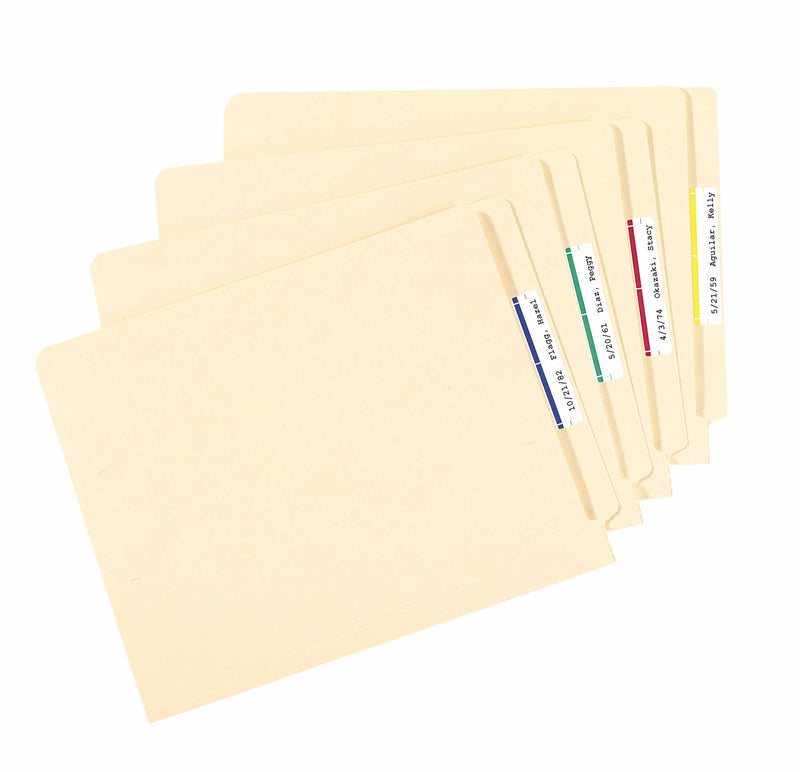 Avery File Folder Labels with Sure Feed, 2/3" x 3-7/16", 750 Printable Labels, Removable, Assorted (6466) One Size