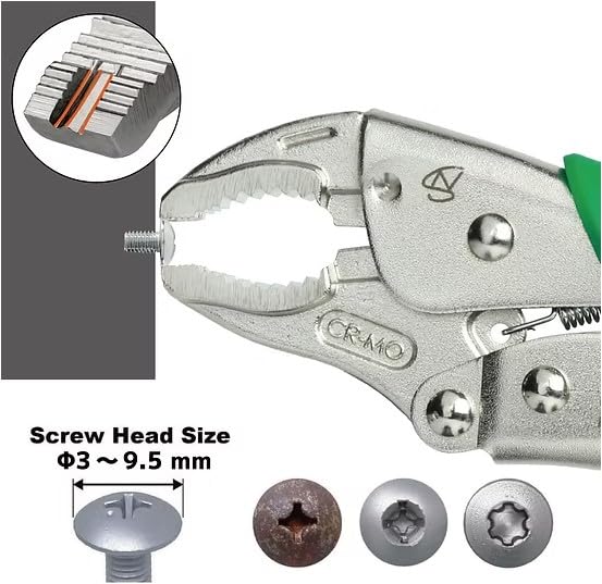 ENGINEER PZ-65 Screw Removal Locking Pliers, 7.5" 185 mm