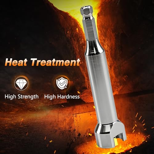 Upgraded Stainless Steel 11/16"(17mm) Channel Adapter Nuts & Bolts Drill Bit Socket Tool for 17mm Bolt Head Compatible with 1-5/8" 2-7/16" Channels and Struts