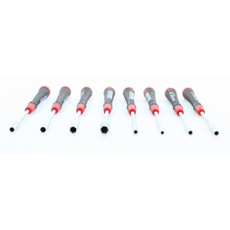 Wiha 26593 Nut Driver Set, Inch with Precision Soft PicoFinish Handle in Pouch, 8 Piece