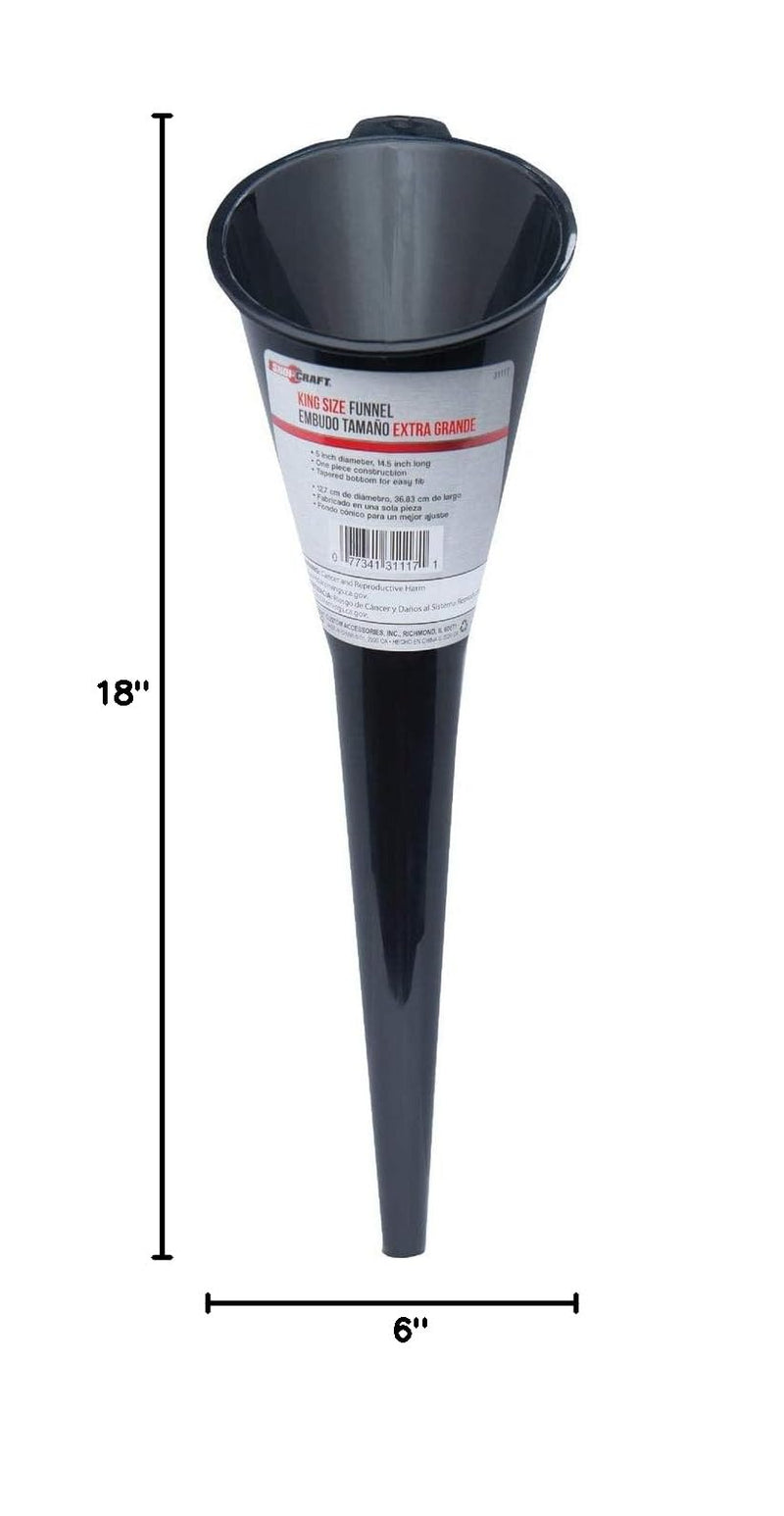 Custom Accessories 31117 King Size Funnel , Black No Size