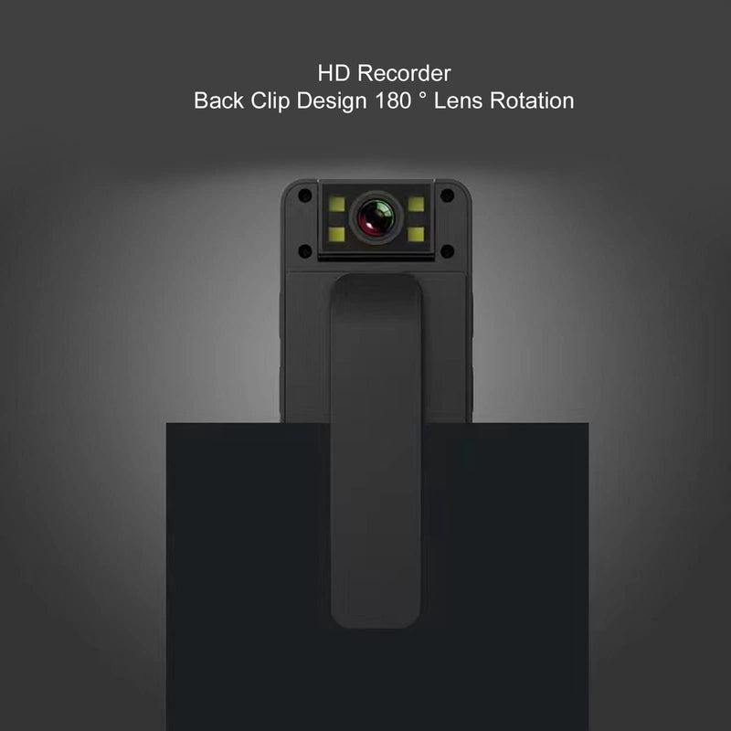 FOSA Body Camera with 180 Degree Rotation Lens, 256g Memory Expansion, and Professional Noise Filtering, Portable Back Clip Design, One, WiF