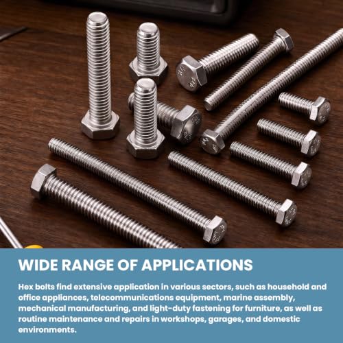 50Pcs 3/8-16 X 2-1/2" Hex Head Screw Bolt 3/8-16 x 2-1/2"