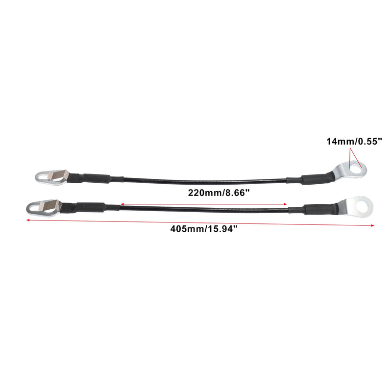 X AUTOHAUX Pair Rear Tailgate Cables Lift Gate Support Straps Pickup for Chevy Silverado for GMC Sierra for Cadillac Escalade for Hummer H2 16637944