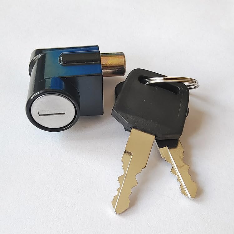 Ebike Battery Lock, Electric Bike Battery Box Safety Lock, Portable Outdoor Cycling Electrombile Multiuse Anti-Theft Safety Cylinder with 2 Keys