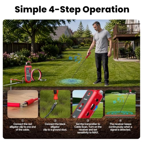 Underground Wire Locator, Electrical Wire Tracer for Locate Buried Cable