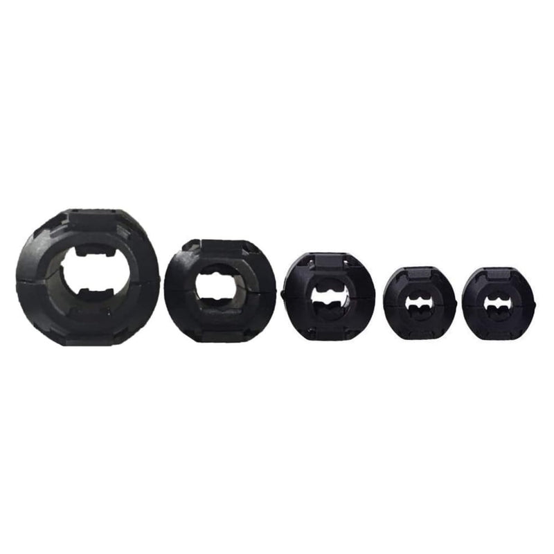 (Pack of 20pcs) Clip-on Ferrite Ring Core RFI EMI Noise Suppressor Cable Clip for 3mm/ 5mm/ 7mm/ 9mm/ 13mm Diameter Cable, Black