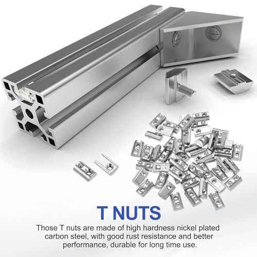 PATIKIL M6 Half Round Roll in Spring t Nuts, 100 Pcs 2020 Series Carbon Steel t Slot Spring Nuts for 6mm Aluminum Extrusion Profile 3D Printer DIY Tools Furniture Assembly, Silver