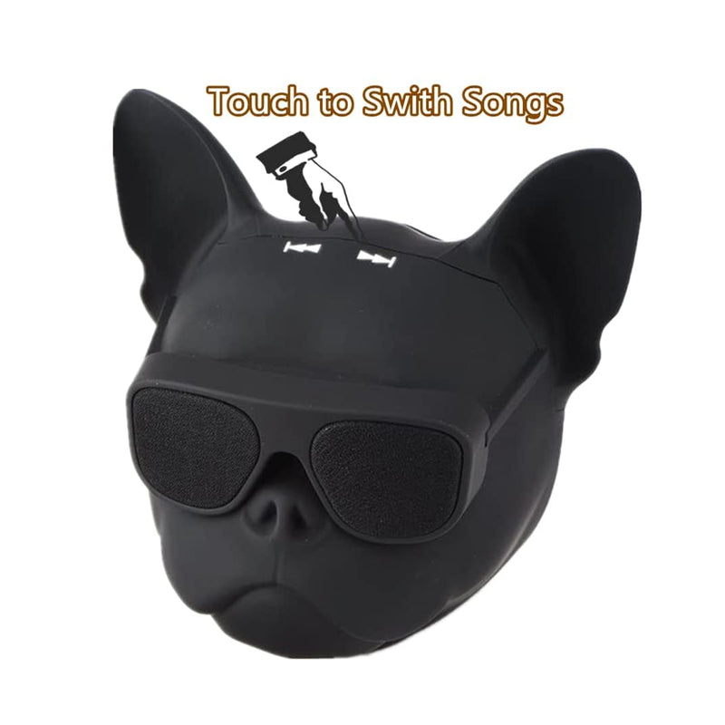 PUSOKEI Wireless French Bulldog Mini Outdoor Portable Speaker with Stereo Super Bass, Personalized Cool Speaker for Home Party, Cafe, Bar