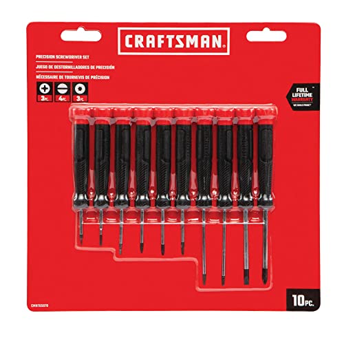 CRAFTSMAN Screwdriver Set, Precision, 10Piece (CMHT65070) Old Version