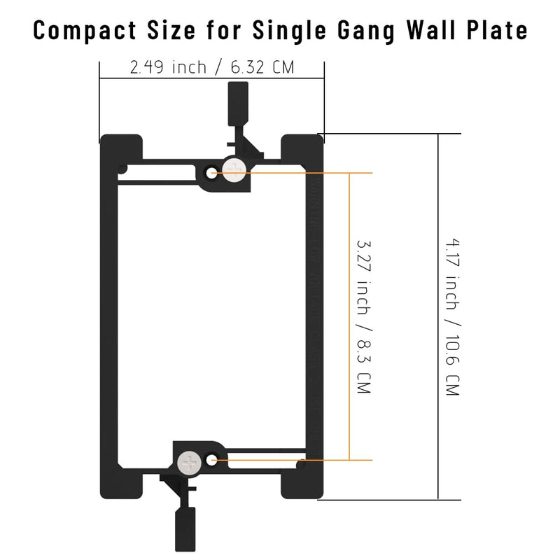 Brush Wall Plate Cab Pass Through, Single Gang Cable Wall Plate with Low Voltage Mounting Bracket for HDMI, Coaxial, Ethernet, Speaker Cables and Wires, White, 2 Pack White-2 Pack