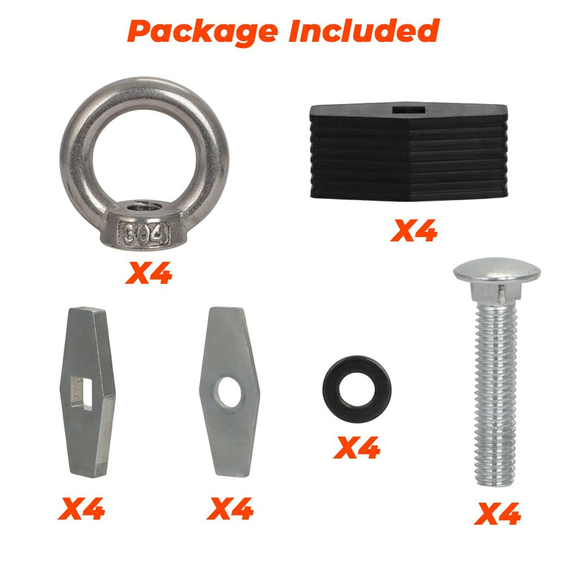 for Can-Am Bed Anchors Mounting Kit Tie Down Cargo Compatible with Can-Am Commander & Maverick & Defender(4 Pack)